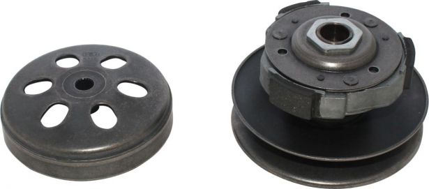 Clutch - Drive Pulley with Clutch Bell, GY6, 150cc, 19 Spline