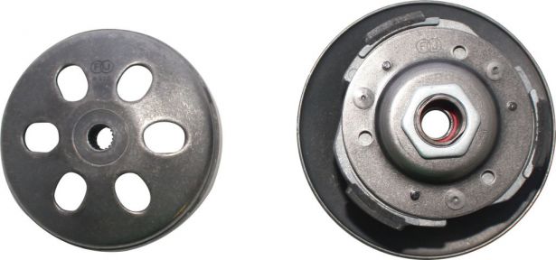 Clutch - Drive Pulley with Clutch Bell, GY6, 150cc, 19 Spline