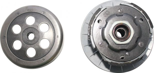 Clutch - Drive Pulley with Clutch Bell, Yamaha, Majesty 250, 16 Spline