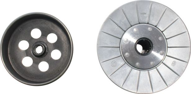 Clutch - Drive Pulley with Clutch Bell, Yamaha, Majesty 250, 16 Spline