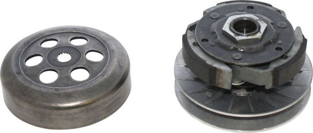 Clutch - Drive Pulley with Clutch Bell, Yamaha, Majesty 250, 16 Spline