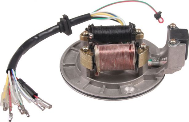 Stator - Magneto Coil, 50cc to 150cc, 6 Wire