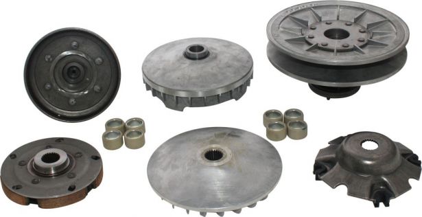 Clutch - Complete Assembly, Torque Convertor, Variator, Clutch Weight, Linhai, 520cc, 550cc, 600cc