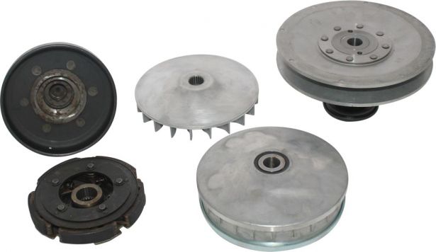 Clutch - Complete Assembly, Torque Convertor, Variator, Clutch Weight, Yamaha, Hisun, 400cc 