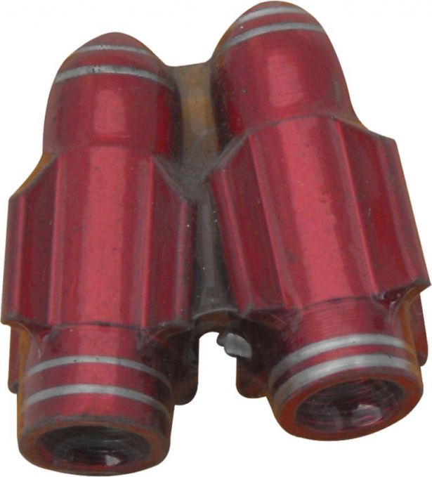 Valve Stem Caps - Red Rockets 