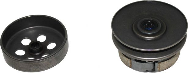 Clutch - Drive Pulley with Clutch Bell, Yamaha, 125cc, 16 Spline