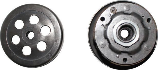 Clutch - Drive Pulley with Clutch Bell, Yamaha, 125cc, 16 Spline