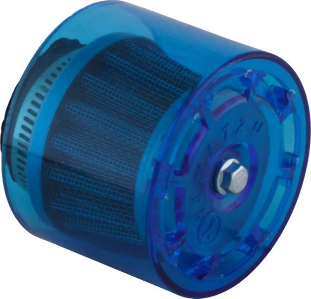 Air Filter - 35mm, Conical, Waterproof, Straight, Yimatzu Brand, Blue