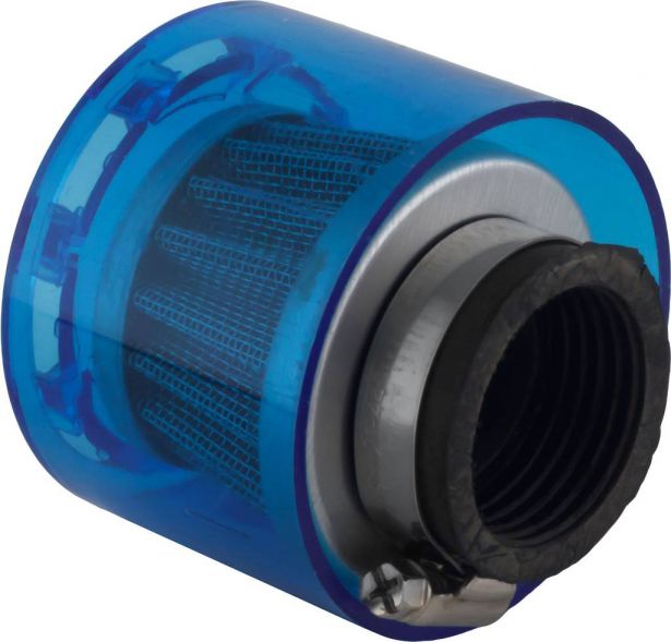 Air Filter - 35mm, Conical, Waterproof, Straight, Yimatzu Brand, Blue