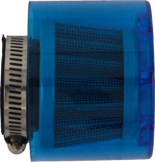 Air Filter - 35mm, Conical, Waterproof, Straight, Yimatzu Brand, Blue