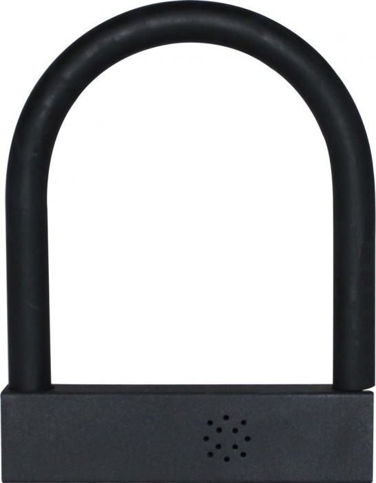 Lock - 18mm U-lock, 166X209mm, Alarm, Black & Chrome