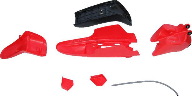 Plastic Set - PW50, Yamaha, Red (7 pcs)