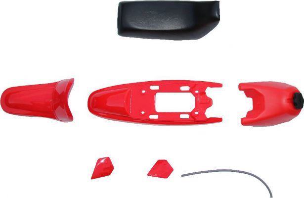 Plastic Set - PW50, Yamaha, Red (7 pcs)