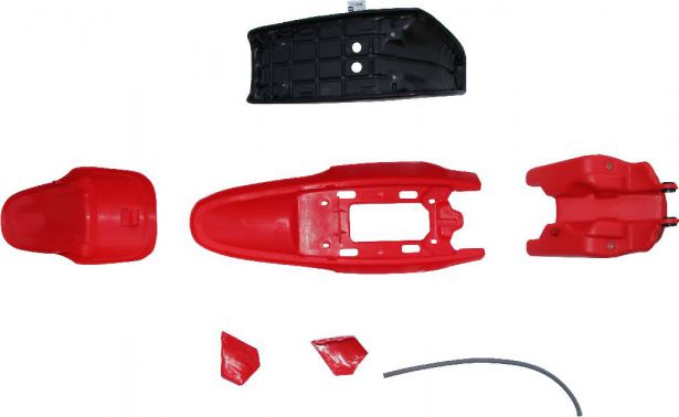 Plastic Set - PW50, Yamaha, Red (7 pcs)