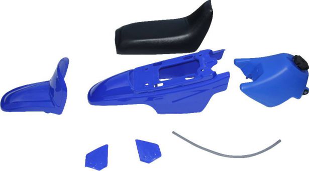 Plastic Set - PW50, Yamaha, Blue (7 pcs)