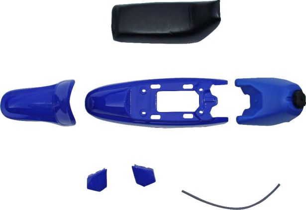 Plastic Set - PW50, Yamaha, Blue (7 pcs)