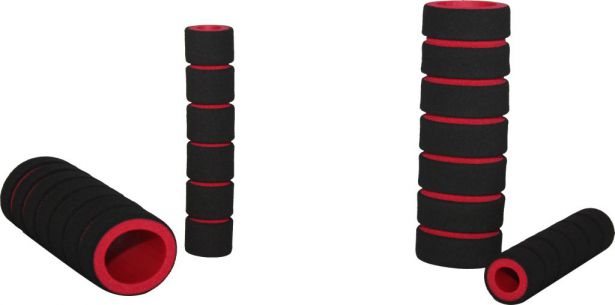 Hand Grips - Foam, Red, 4pc Set