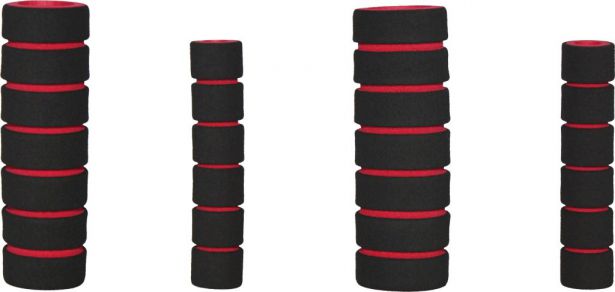 Hand Grips - Foam, Red, 4pc Set