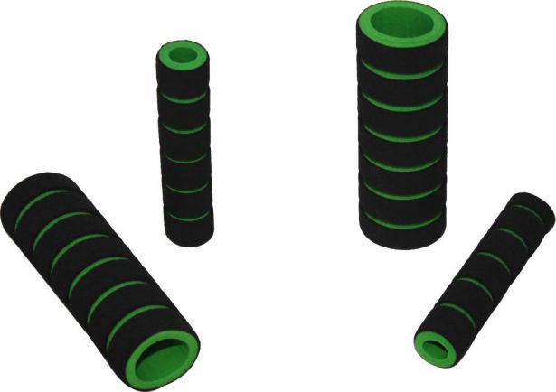 Hand Grips - Foam, Green, 4pc Set