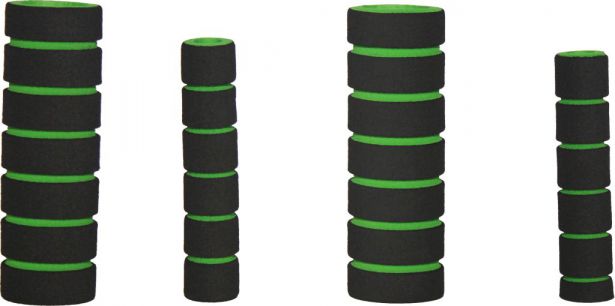 Hand Grips - Foam, Green, 4pc Set