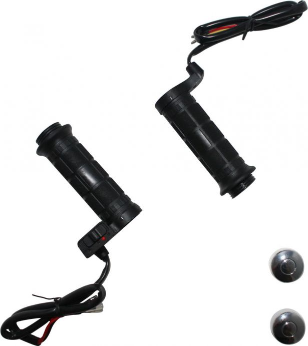 Heated Throttle Grips - Universal 22mm/27mm, 3-Stage, ATV/Snowmobile