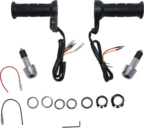 Heated Throttle Grips - Universal 22mm/27mm, 3-Stage, Twist Throttle