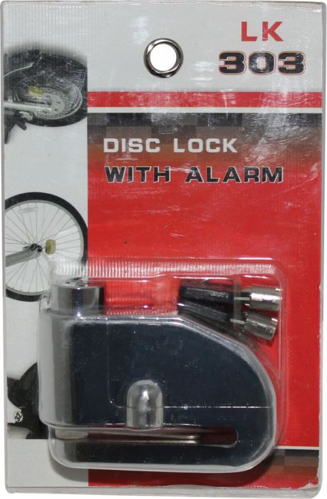 Lock - Brake Disk Lock, Alarm, Chrome 
