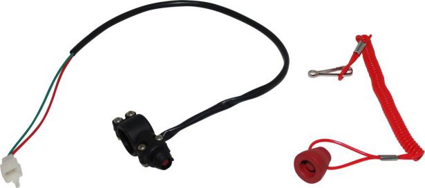 Kill Cord - Safety Tether, Handle Bar Mount