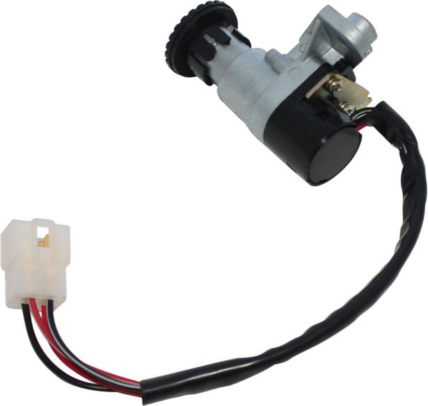 Ignition Key Switch - Vento Zip, 4 pin Male, Steering Lock