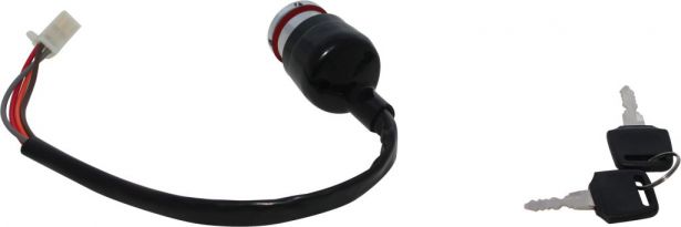 Ignition Key Switch - 4 Pin Female, Metal
