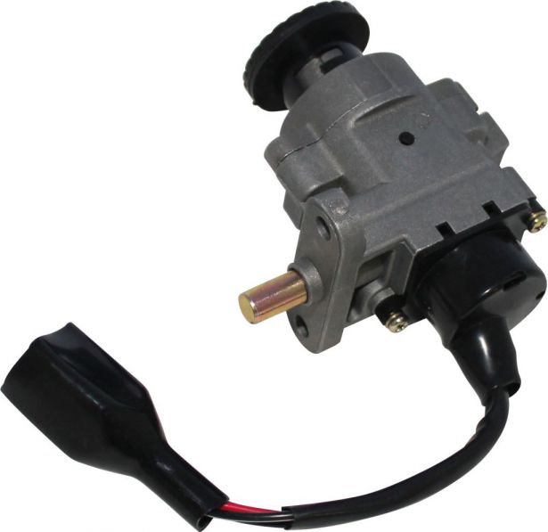 Ignition Key Switch - 4 pin Male, Metal, Steering Lock, Scooter