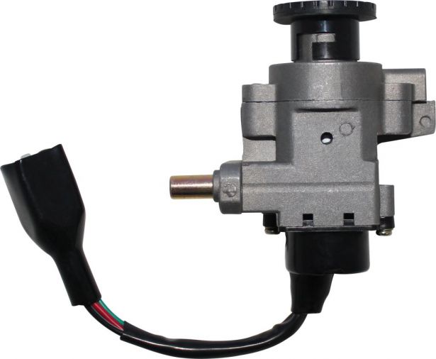 Ignition Key Switch - 4 pin Male, Metal, Steering Lock, Scooter