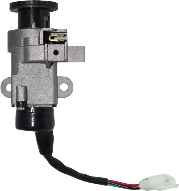 Ignition Key Switch - 4 pin Male, Metal, Steering Lock, Scooter