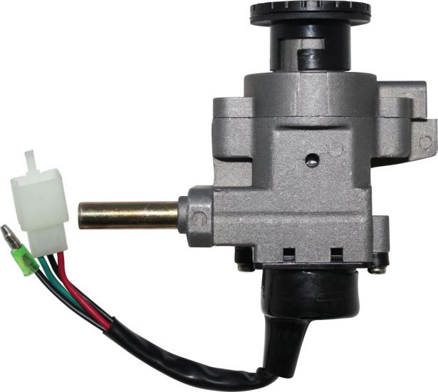 Ignition Key Switch - 4 pin Male, Metal, Steering Lock, Scooter