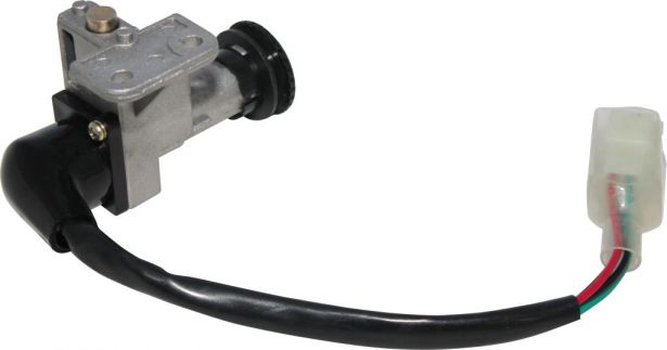 Ignition Key Switch - 4 pin Male, Metal, Steering Lock