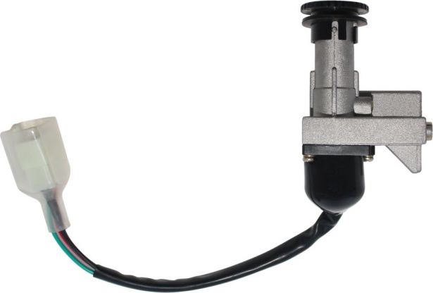 Ignition Key Switch - 4 pin Male, Metal, Steering Lock