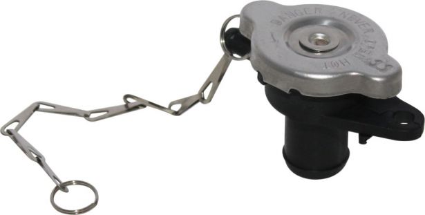 Radiator Cap and Spout Assembly - 150cc to 400cc, ATV, Dirt Bike, 300cc, 2x4, 4x4 and 4x4 IRS