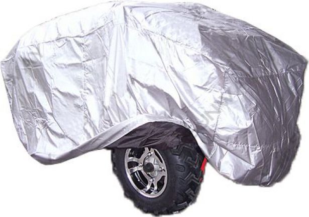 Universal Cover - ATV, Motorcycle & Scooter, Silver, Medium
