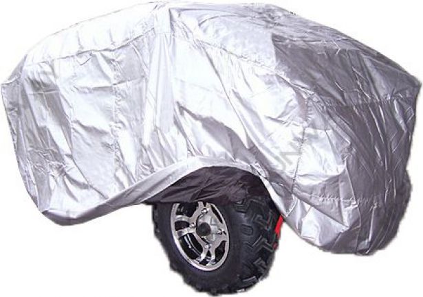 Universal Cover - ATV, Motorcycle & Scooter, Silver, Large