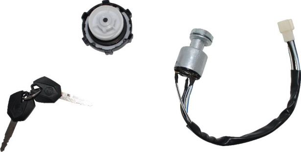 Ignition Key Switch - XY1100, Chironex 1000cc, 1100cc,  with Lockable Gas Cap