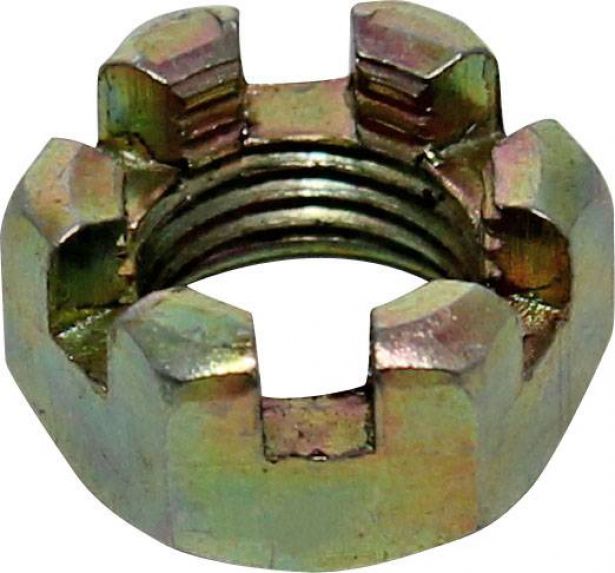 Slotted Nut - Castle Nut, M12-1.5, XY1100, Chironex 1000cc, 1100cc (1pc)