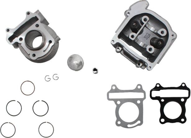 Top End Assembly - GY6, 50cc, Air Cooled, Complete Top End Assembly