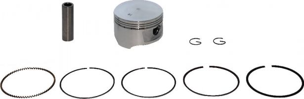 Piston and Ring Set - 72mm, 17mm, Honda, CF Moto, Hammerhead, Baja, 172MM, 250cc, (9pcs)