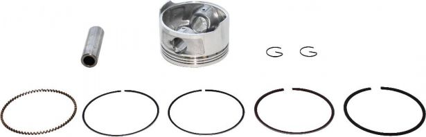 Piston and Ring Set - 72mm, 17mm, Honda, CF Moto, Hammerhead, Baja, 172MM, 250cc, (9pcs)