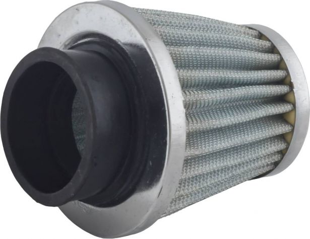 Air Filter - 40mm, Tall Stack (65mm), Chrome