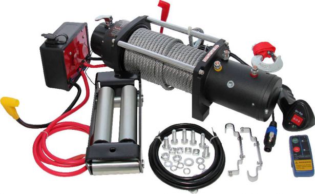 Winch - MNPS 8000lb, 12 Volt, Wireless Remote and Cabled Switch
