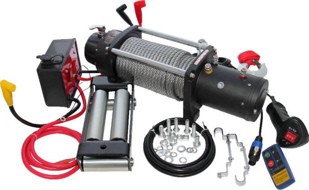 Winch - MNPS 9500lb, 12 Volt, Wireless Remote and Cabled Switch