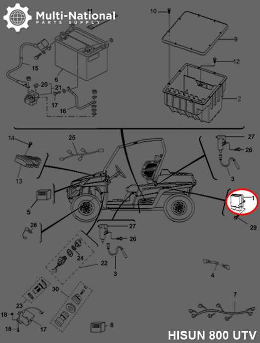 ECU - Controller, 400cc, 500cc, 700cc, 800cc Hisun