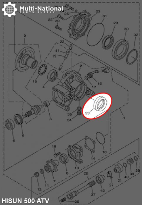 Oil Seal - 65mm/90mm/9mm, 400-800cc, Hisun