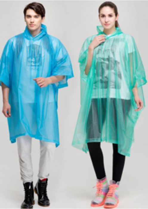 Raincoat - Poncho, PVC, Blue